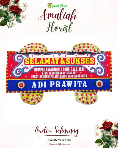 Papan Bunga Ucapan Selamat Napal Putih